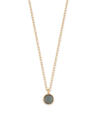 14k Gold-filled Labradorite Charm Necklace Adjustable Length