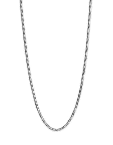Sterling Silver Snake Chain 2.4mm Oxidized Finish 20-inch Length - Made in the USA