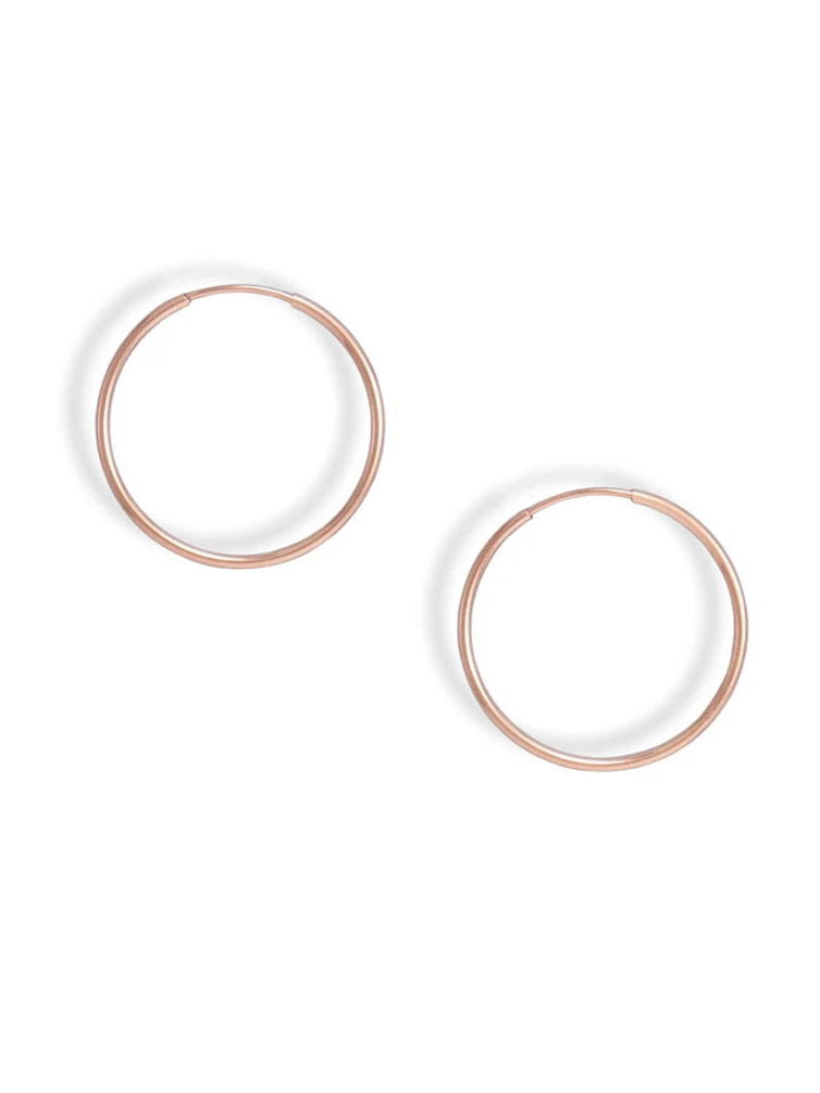 14k Rose Gold-filled Endless Hoops Earrings 24mm