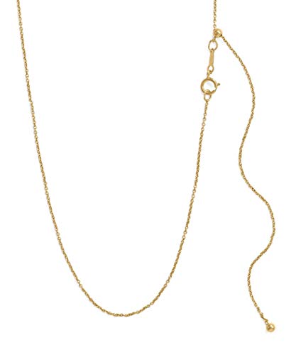 14k Gold-filled Cable Chain Necklace Adjustable up to 22 inches