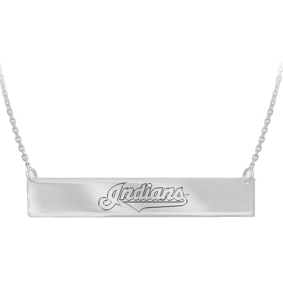 RETRO Cleveland Indians Baseball Bar Necklace Sterling Silver MLB Licensed