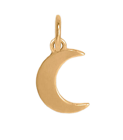 14k Yellow Gold Moon Charm with Clasp 6.5mm