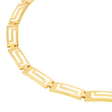 14k Yellow Gold Greek Key Link Bracelet Mens or Womens 7.75 inches