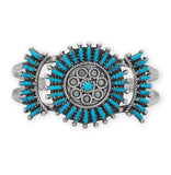 Sunburst Style Arizona Turquoise Cuff Bracelet - Handmade in the USA