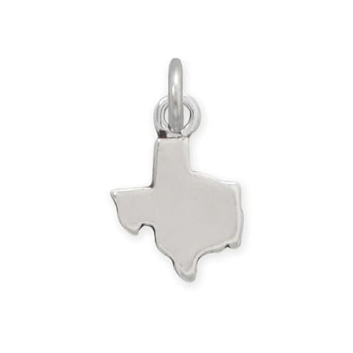 AzureBella Jewelry State of Texas Charm Polished Sterling Silver