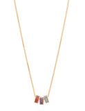 14k Gold-plated Birthstone-colored Cubic Zirconia Wheel Bead Charm