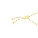 14k Yellow Gold Bolo Bracelet with Beads Adjustable