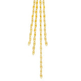 14K Yellow Gold Tassel Fringe Hammered Forzentina Chain Earrings