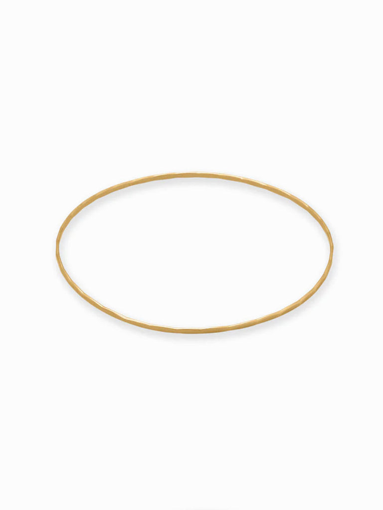 14k Gold-filled Hammered Finish Wire Bangle Bracelet