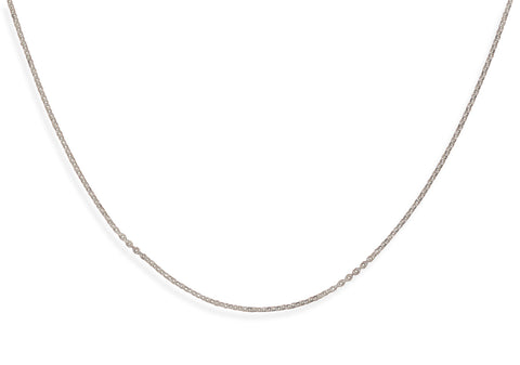 Sterling Silver Heavy Cable Chain Necklace 13 inch Adjustable - Made in the USA
