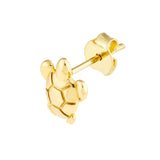 Sea Turtle Micro Stud Earrings 14k Yellow Gold
