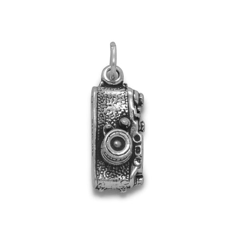 Camera Charm Sterling Silver Shutterbug - Made in the USA