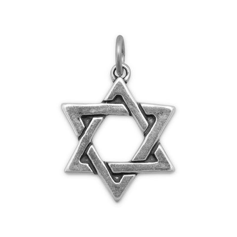 Star of David Charm Pendant Sterling Silver, Made in the USA