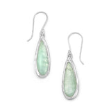 Ancient Roman Glass Earrings Raindrop Shape Sterling Silver