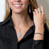 Ancient Roman Glass Necklace Handmade in Israel Sterling Silver with Box Chain