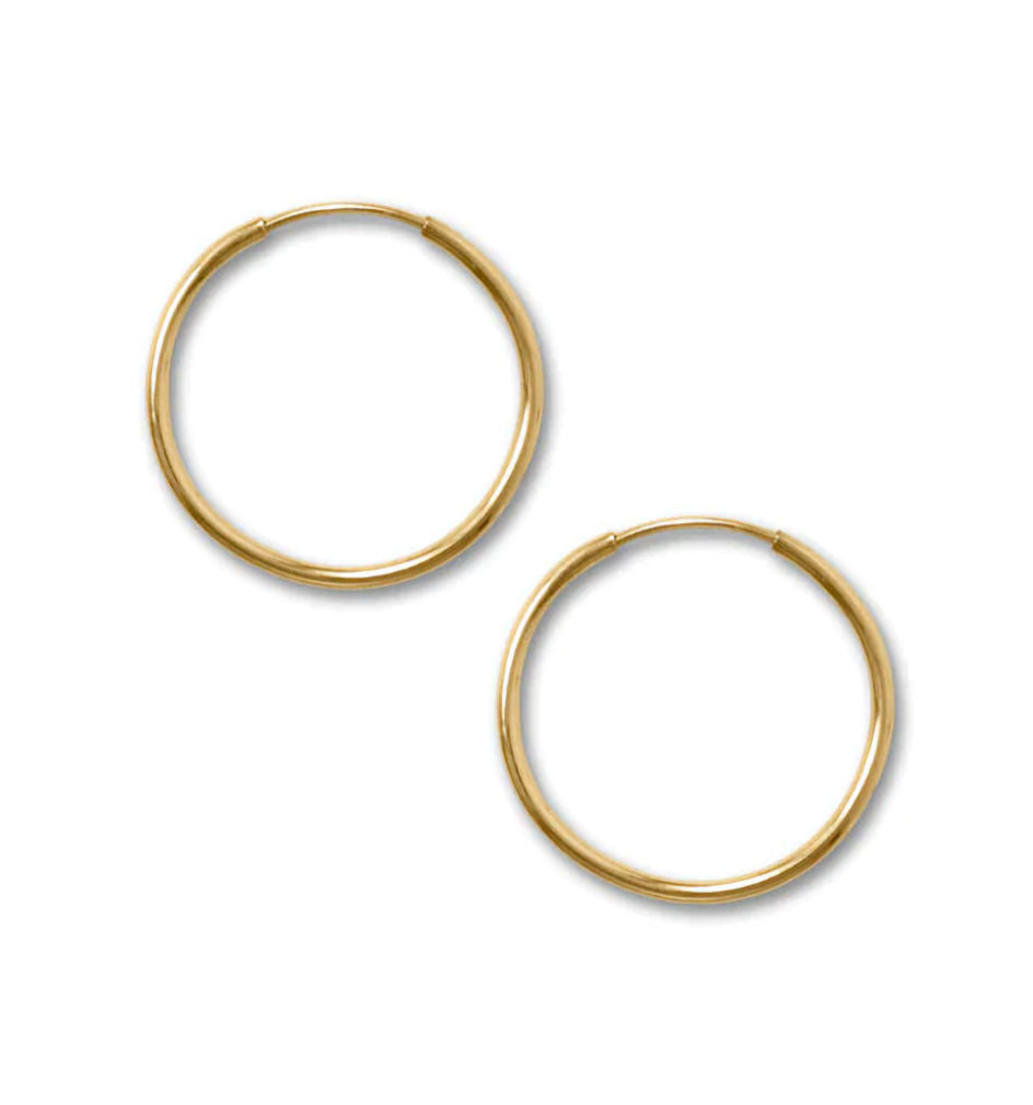Endless Hoop Earrings 20mm 14k Gold-filled - Made in the USA