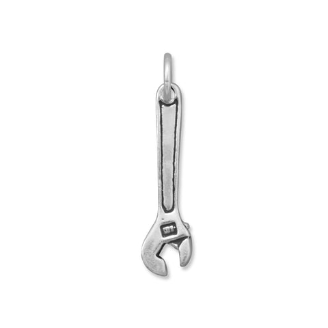 Wrench Charm Sterling Silver