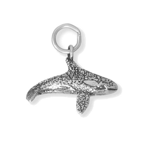 Orca Whale Charm Sterling Silver