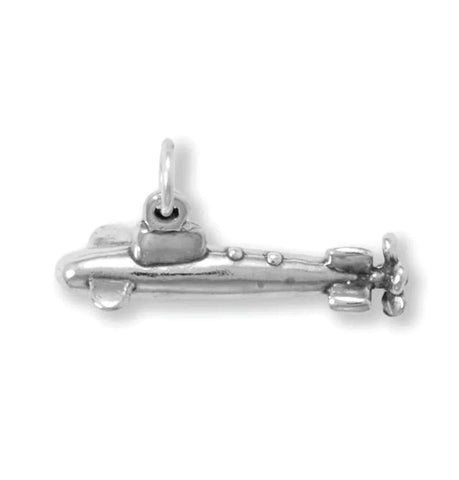 Submarine Charm Sterling Silver