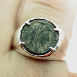 Ancient Roman Coin Mens Ring Sterling Silver