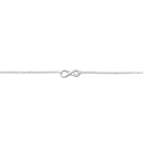 Infinity Anklet Bracelet Anklet Sterling Silver Adjustable Length