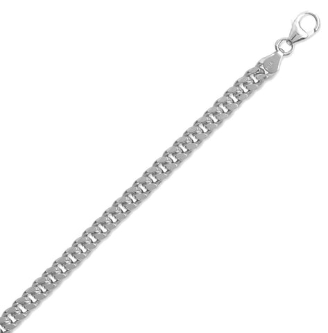 Sterling Silver Miami Cuban Link Chain Necklace 5mm Width