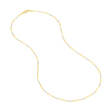 Two Tone 14k White and Yellow Gold Twist Chain with Bars