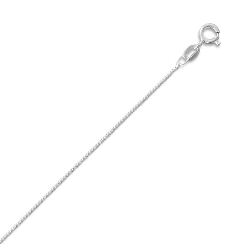 Sterling Silver Box Chain Necklace - Made in Italy