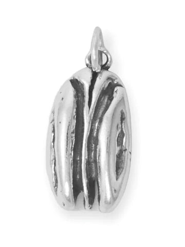 Pecan Charm Nut 2D Sterling Silver