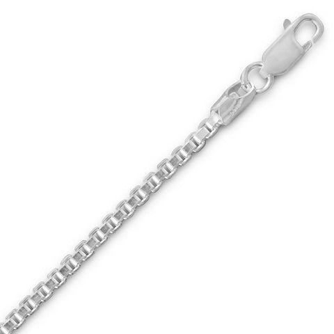 Sterling Silver Extra Heavy Box Chain Necklace 1.5mm Width