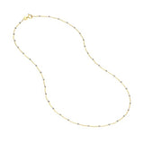 14k Gold Two-tone Satellite Chain Necklace 1.8mm, 20-inch Length