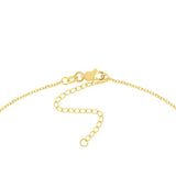 14k Yellow Gold Crescent Moon and Star Necklace Adjustable Length
