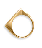 Triangle Slice Ring 14k Yellow Gold-plated Silver Stackable