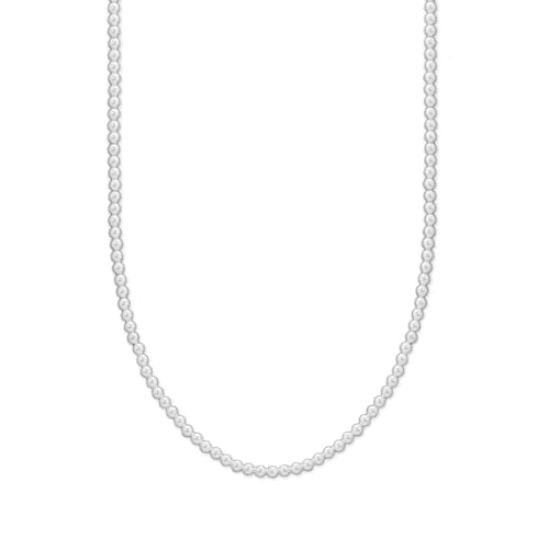 Sterling Silver 3mm Bead Necklace Adjustable Length