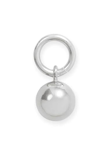 Ball Drop Charm Sterling Silver 4.8mm, Made in the USA