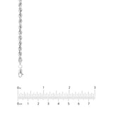 14k White Gold Light Rope Chain, 20-inches