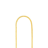 Threader Earrings 14K Yellow Gold Polished Teardrop and Bar with Box Chain
