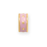 Gold-plated Dotted Wheel Bead Charm - Multiple Colors Available