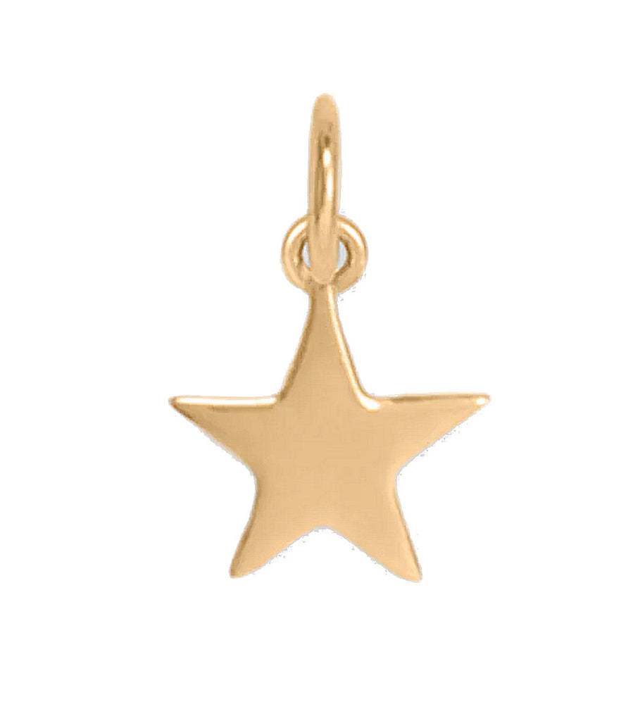 14k Yellow Gold Star Charm 7.5mm