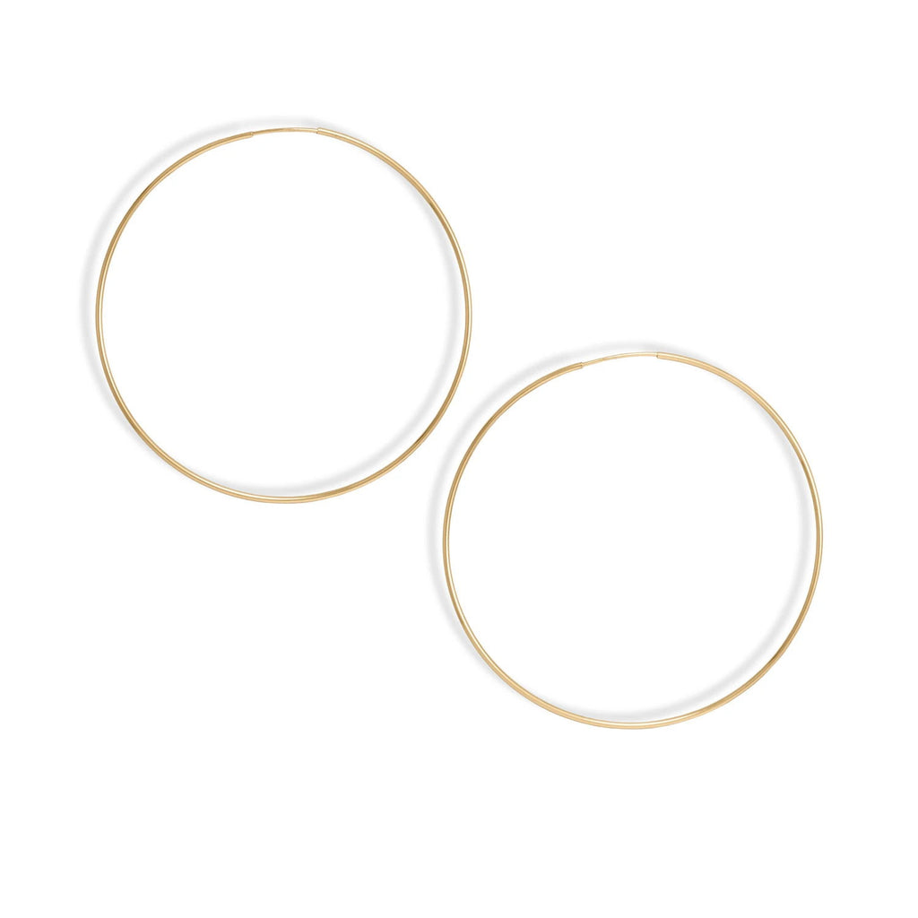 14k Gold-filled Endless Hoop Earrings 65mm