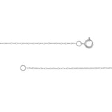 10k White Gold Rope Chain Necklace .07mm