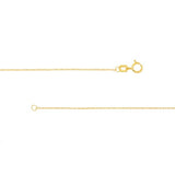 10k Yellow Gold. 08mm Rope Chain Necklace
