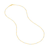 AzureBella Jewelry Two Tone 14k White and Yellow Gold Twist Chain with Bars (16)