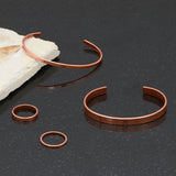 Smooth Copper Cuff Bracelet 6.3mm width - Made in the USA