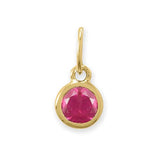 AzureBella Jewelry Birthstone Charms 14k Gold-plated Cubic Zirconia