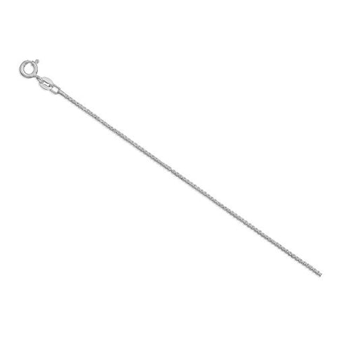 Box Chain Necklace 1.1mm Wide Sterling Silver