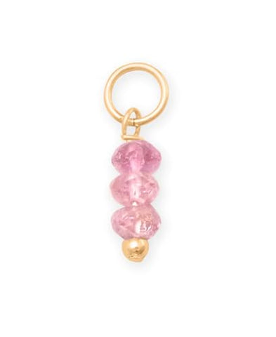 AzureBella Jewelry 14k Gold-Filled Pink Tourmaline October Birthstone Bead Charm