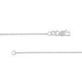 14k White Gold Diamond-cut Square Wheat Chain