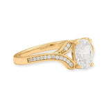 AzureBella Jewelry 14k Gold-plated Silver Oval Cubic Zirconia Cocktail Ring