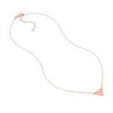 14k Rose Gold Triangle Pendant Necklace Adjustable Length